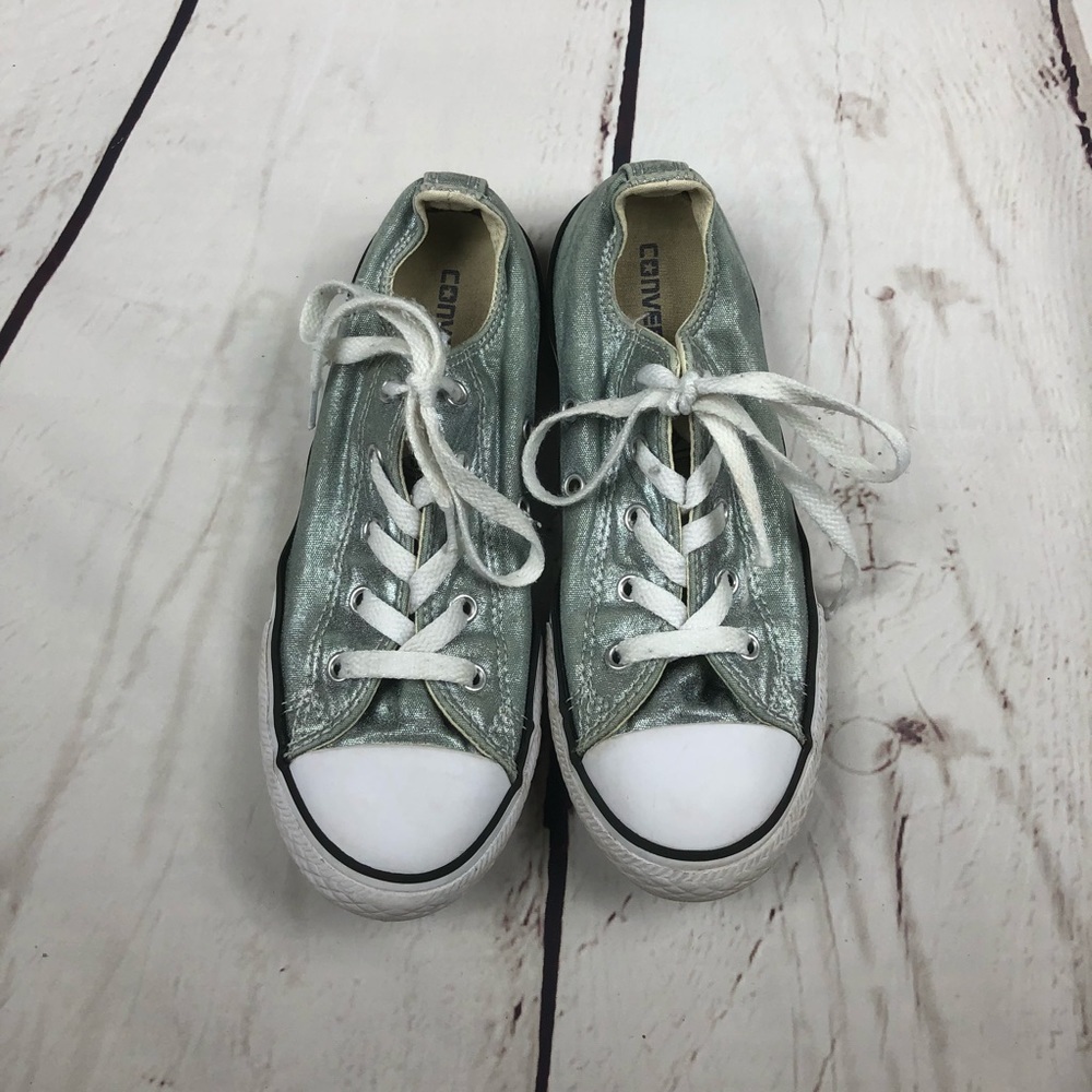 Converse Kids Silver Shoes